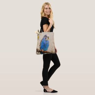 Blue Budgie Tote Bag
