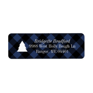 Blue Buffalo Check Christmas Tree Return Address