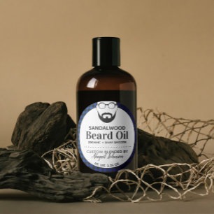 Blue Buffalo Check Men's Beard Oil Stickers