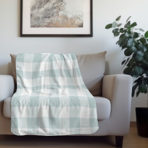 Blue Buffalo Check   Modern Farmhouse Sherpa Blanket