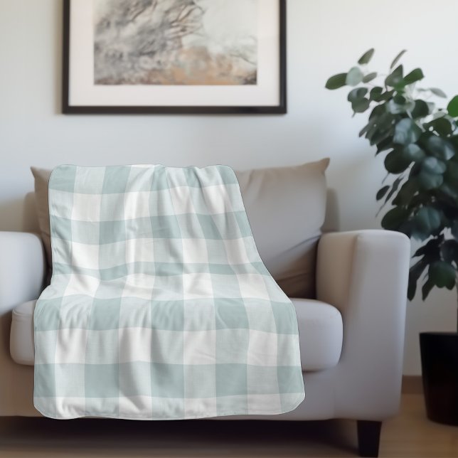 Blue Buffalo Check | Modern Farmhouse Sherpa Blanket (Creator Uploaded)