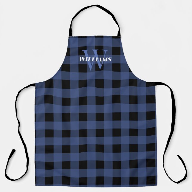 Blue Buffalo Check Name & Initial Apron (Front)