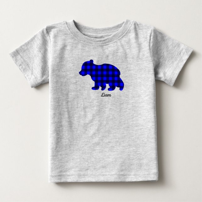 Blue Buffalo Plaid Baby Shirt (Front)