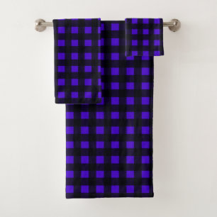 Blue Buffalo Plaid Bath Towel Set