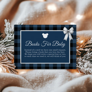 Blue Buffalo Plaid Bear Books for Baby Card