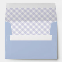 Blue Buffalo Plaid Lined Envelope