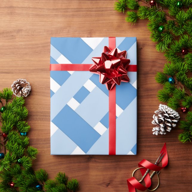 Blue Buffalo Plaid Wrapping Paper (Holiday Gift)