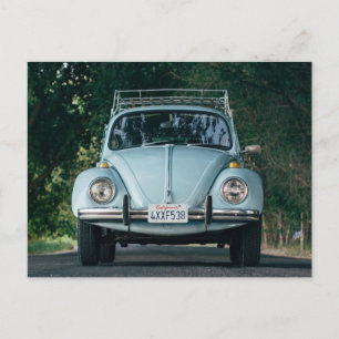 BLUE BUG vintage car Postcards