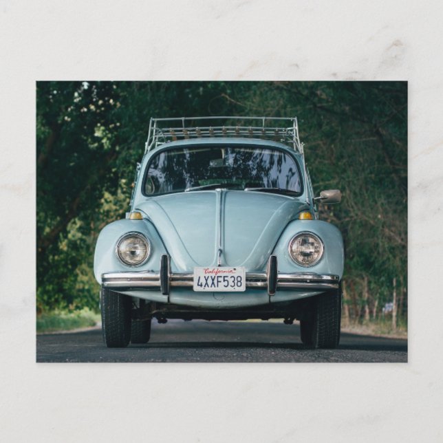 BLUE BUG vintage car Postcards (Front)