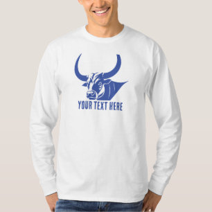 Blue bull head silhouette icon T-Shirt