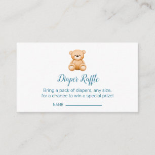 Blue Bundle Joy: Baby Boy Shower Diaper Raffle Enclosure Card