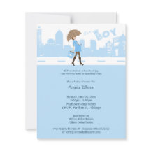 Blue Bundle Of Joy Baby Shower Invitation