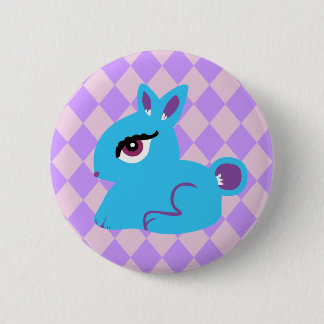Blue Bunny 6 Cm Round Badge