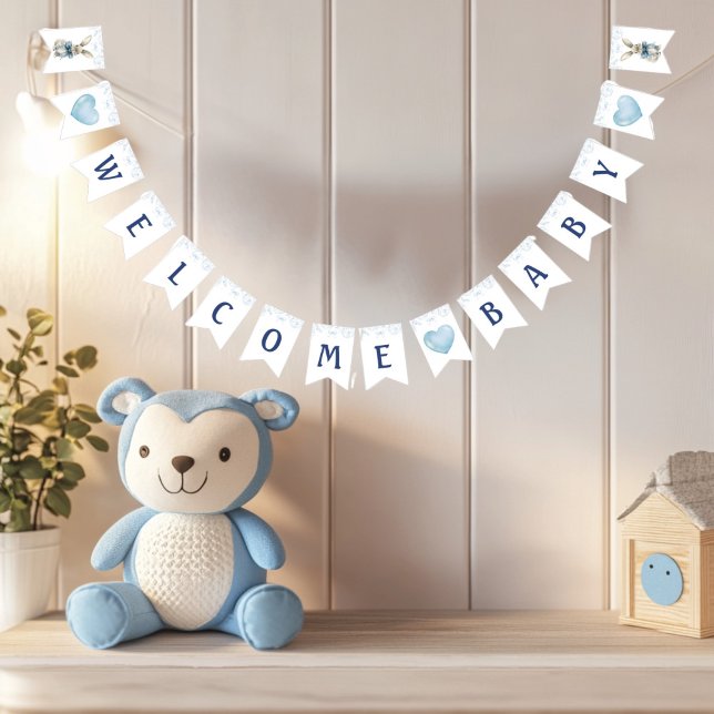 Blue Bunny Baby Shower  Bunting (Creator Uploaded)