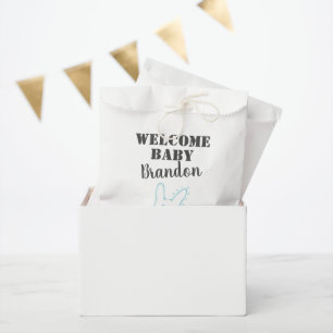 Blue Bunny Baby Shower Thank You Favour Bag