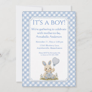 Blue Bunny Balloon Announcement