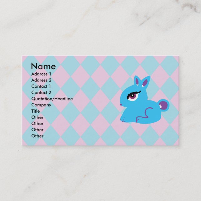 Blue Bunny Business Cards (Front)