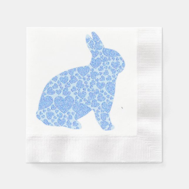 Blue Bunny Disposable Paper Napkins (Front)