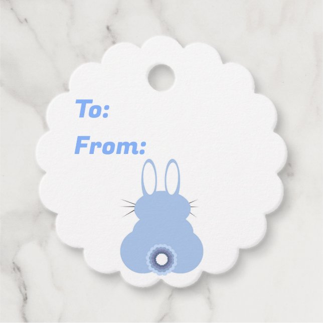 Blue Bunny Favour Tags (Front)