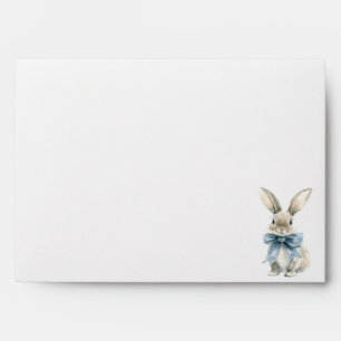 Blue Bunny Floral Unaddressed Envelope