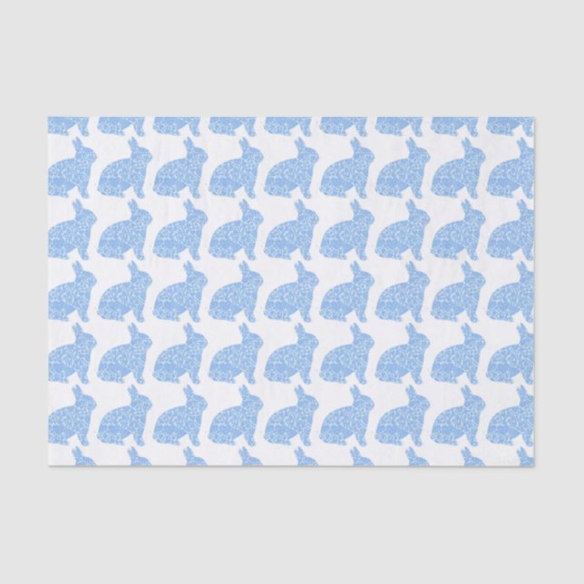 Blue Bunny Gift Wrapping Tissue Paper (Front)