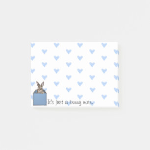 blue bunny-in-the-box post-it notes