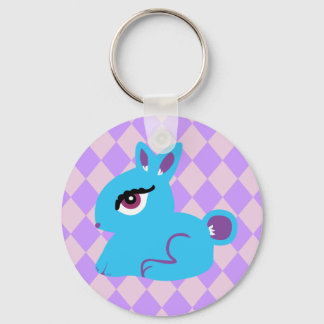 Blue Bunny Key Ring