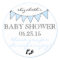 Blue Bunting Baby Footprints Shower Thank You