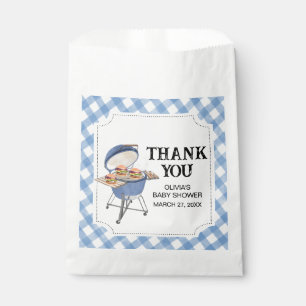 Blue Burger BBQ Baby Shower Favour Bags