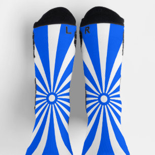 Blue Burst Energy Pattern Socks