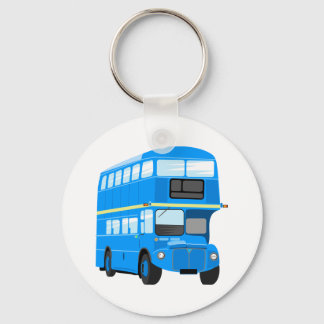 Blue Bus Key Ring