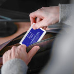 Blue Business Brand on Business Card Case<br><div class="desc">Blue business brand on customisable business card case. Customise it by uploading your business logo and typing the name, address, phone number, e-mail and website or social media page of your business. Customise it to advertise your business or to promote your brand name to customers or clients. Customisable office supply...</div>