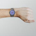 Blue Business Brand on Men's Watch<br><div class="desc">Your business logo on blue background on men's watch. Accessory that you can include in your promotional products, giveaway items or gifts to your customers or clients to advertise your business or to promote your brand. Customisable watch that you can put your business logo to build brand name awareness. Please...</div>