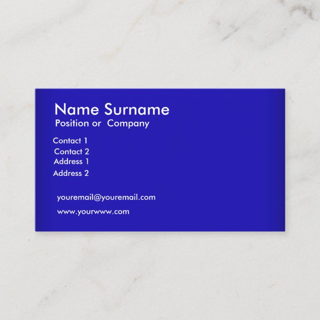 Blue Business Card (Front)