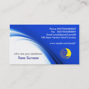 blue business card