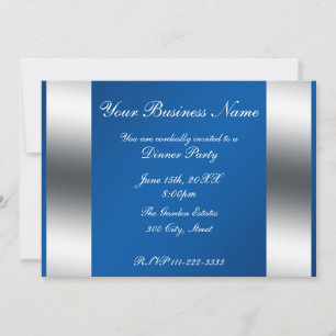 Blue Business invitation