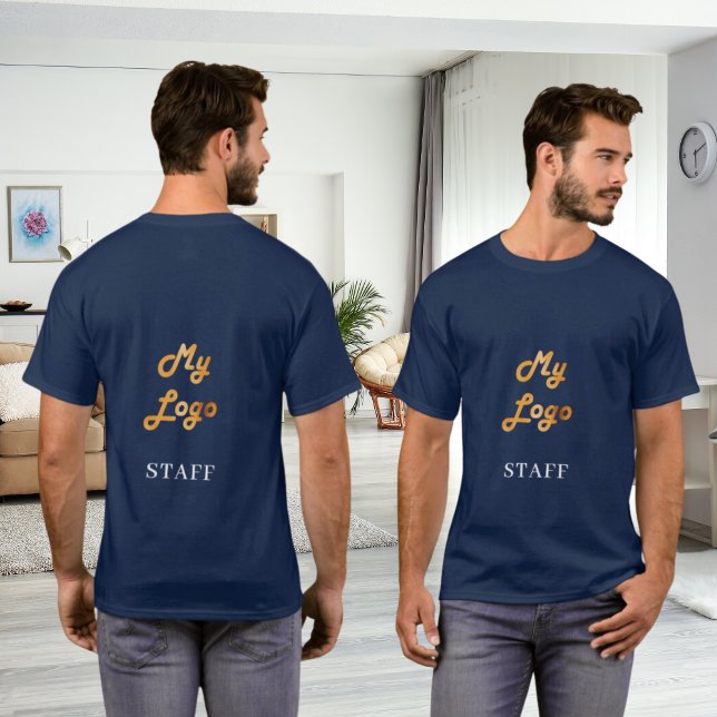 Blue business logo staff employee T-Shirt (Creator Uploaded)