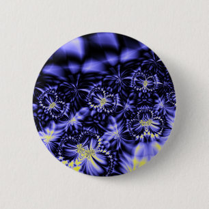 Blue Butterflies 6 Cm Round Badge