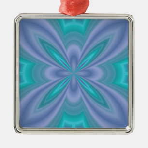 Blue Butterflies Abstract Metal Tree Decoration