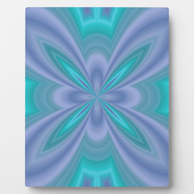Blue Butterflies Abstract Plaque (Front)