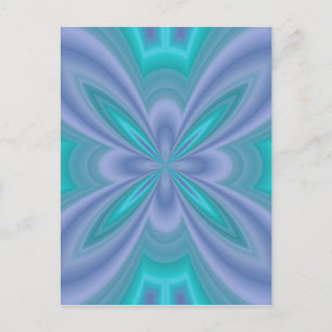 Blue Butterflies Abstract Postcard