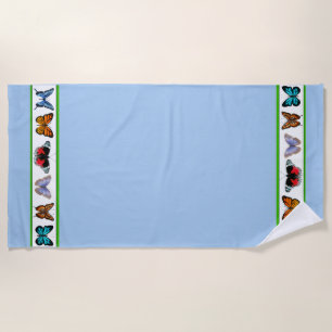 Blue Butterflies (Bridget Collection) Beach Towel