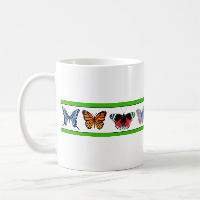 Blue Butterflies (Bridget Collection)  Coffee Mug (Left)