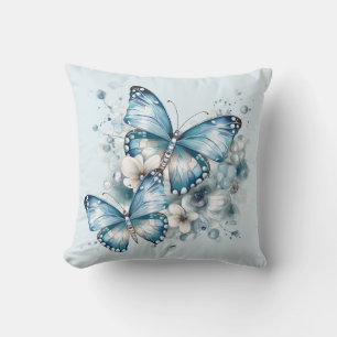 Blue Butterflies Cushion