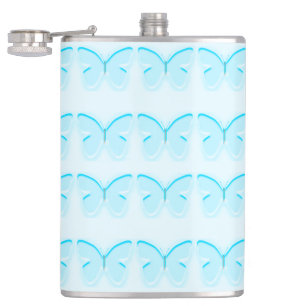 Blue Butterflies Flask