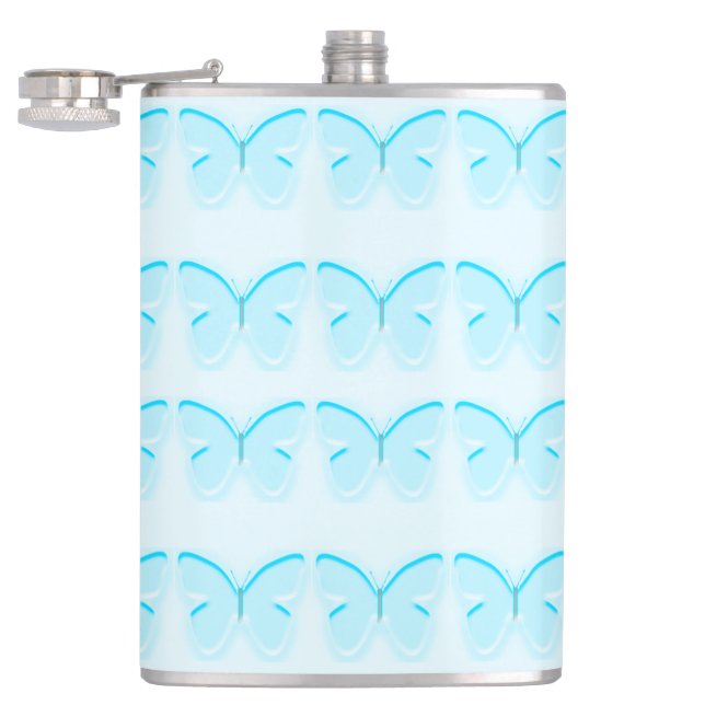 Blue Butterflies Flask (Opened)