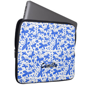 Blue butterflies iPhone wallet case