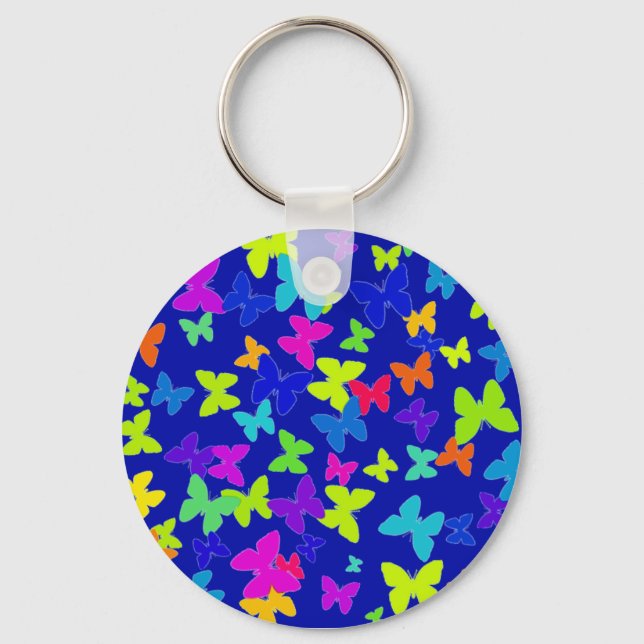 Blue Butterflies Keychain (Front)