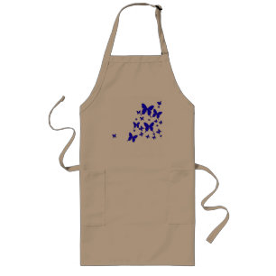 Blue Butterflies Long Apron