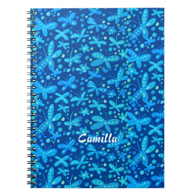 Blue butterflies notebook (Front)
